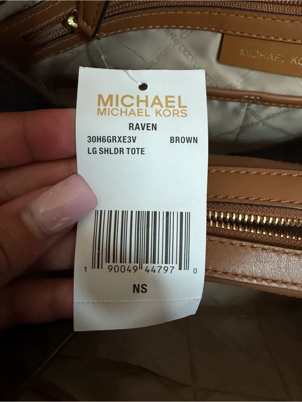Michael Kors Women’s Brown Signature Logo Shoulder Tote Bag